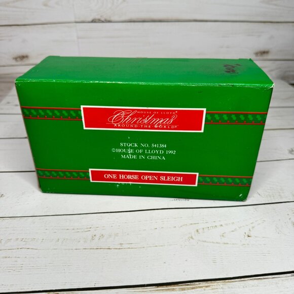 House Of Lloyd 1992 One Horse Open Sleigh Couple Christmas Around The World - Picture 9 of 10